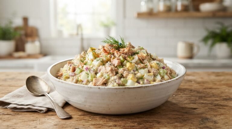 Creamy Tuna Egg Salad Recipe